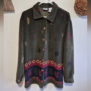 Capacity Knits Southwest Button-Front Shirt Super Soft Great For Layering!